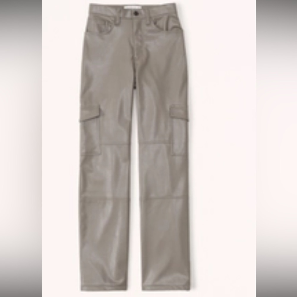 Abercrombie & Fitch Vegan Leather Cargo 90s Relaxed Pants